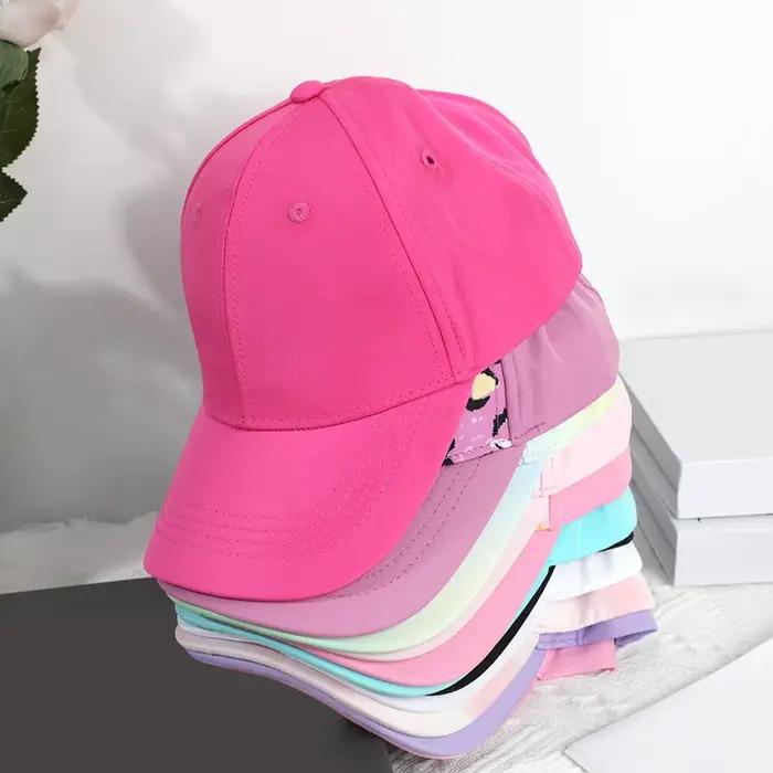 Casquette de baseball pour enfant fille et garçon, chapeau de soleil, dos creux, queue de cheval, snapback hip hop, os réglables pour activités extérieures, randonnée, voyage, pêche, photographie, fête