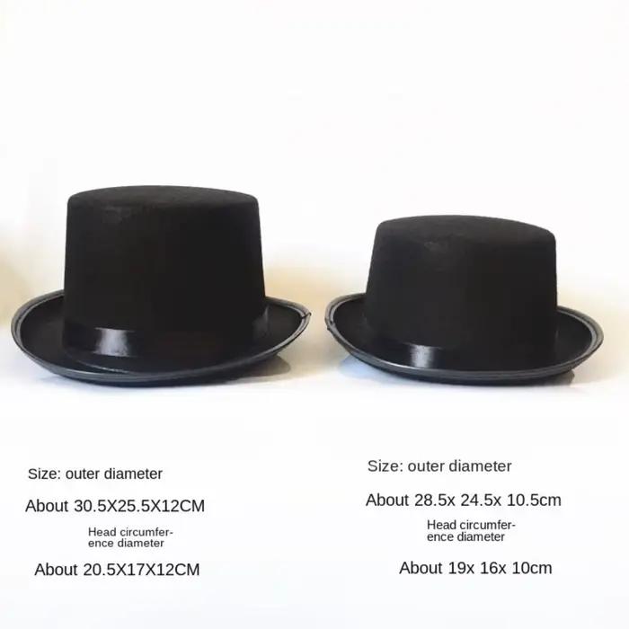 Chapeau haut-de-forme noir pour enfants et adultes