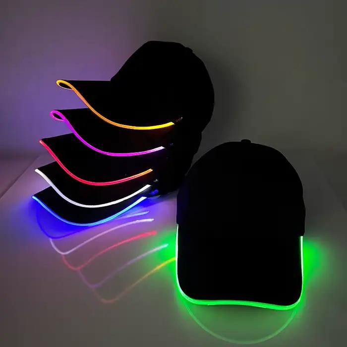 Casquette de baseball LED lumineuse clignotante pour fête