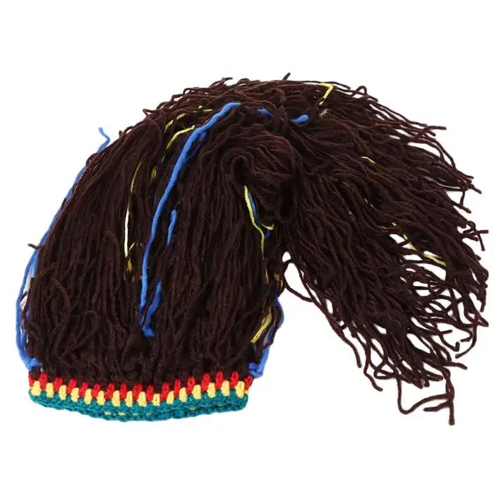 Chapeau tricoté créatif et chaud pour dreadlocks longues