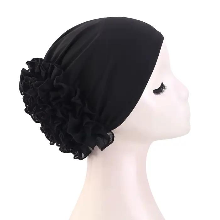 Nouveau chapeau en mousseline de soie respirant avec de grandes fleurs