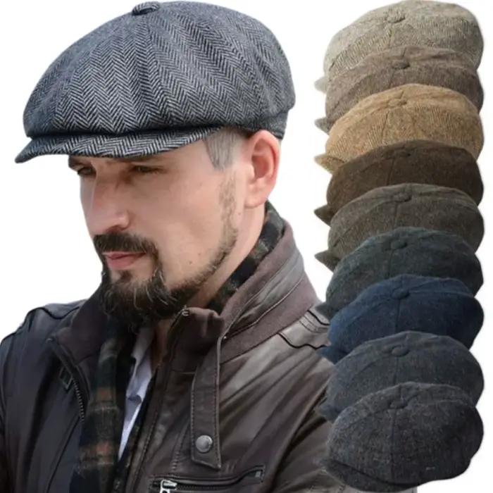 Nouveau Vintage casquettes homme chapeaux Golf conduite soleil plat Cabbie casquette Peaky Blinder pour hommes femmes été printemps automne chapeau