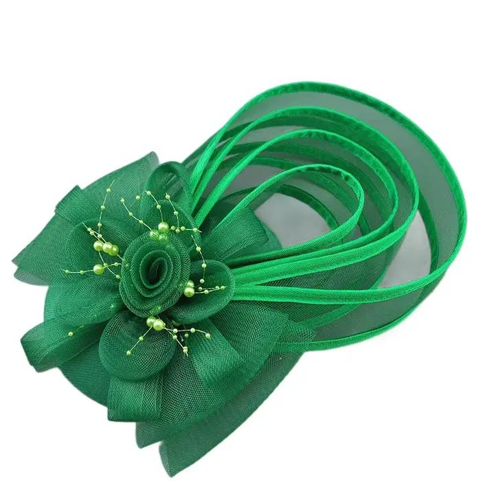 Fascinator en maille florale de style européen pour femmes
