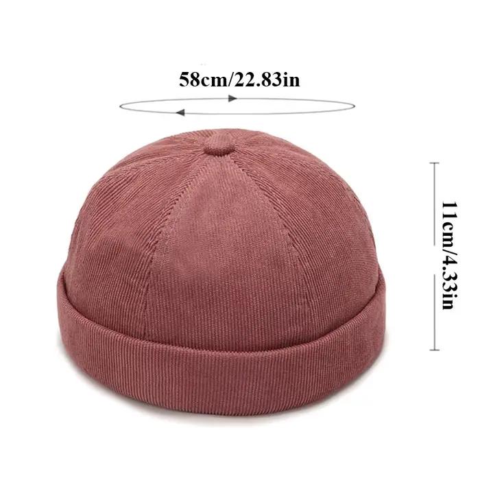 Mode Hip Hop chapeaux sans bords Skullies casquettes pour hommes bonnet chapeau Vintage