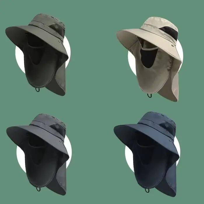 Chapeaux de soleil d'été Protection UV casquette de pêche de chasse en plein air pour hommes femmes randonnée Camping