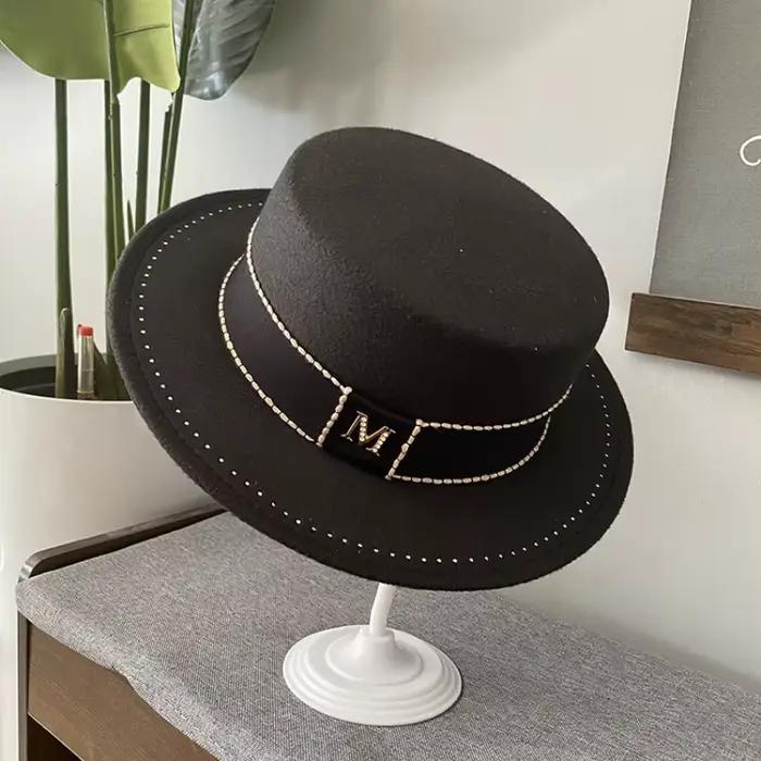Chapeau en feutre style Hepburn français pour femme