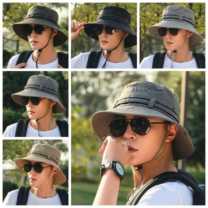 Chapeau de soleil simple en coton pour homme