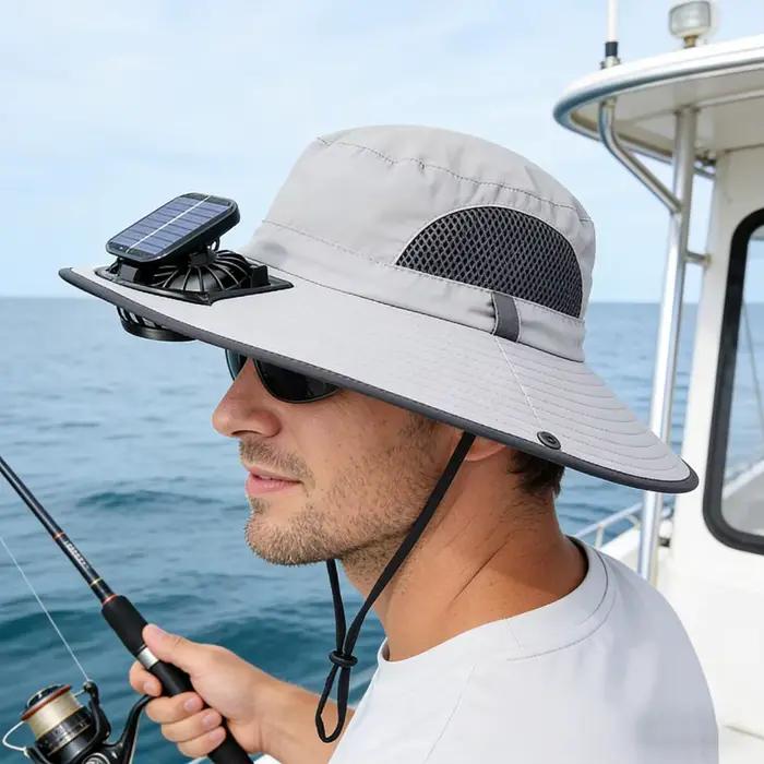 Chapeau solaire avec ventilateur USB rechargeable