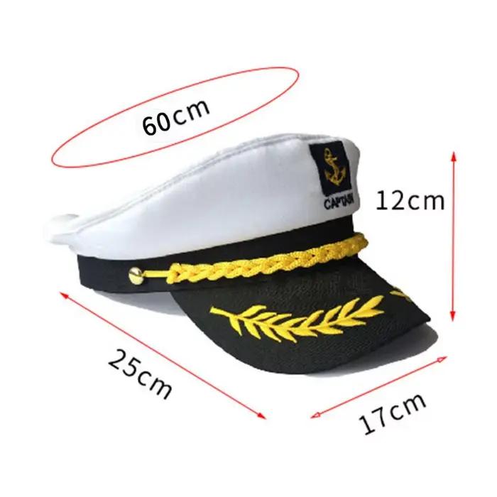 Chapeau de capitaine de yacht pour adulte