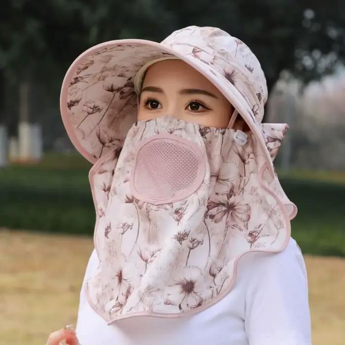 Chapeau de soleil intégral pour femme avec protection UV