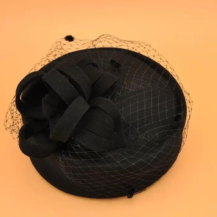 Nouveau chapeau haut de couleur unie cachemire laine chapeaux décontractés maille français Vintage pilulier