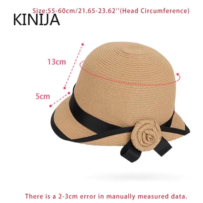 Chapeau de soleil élégant en paille pour femme