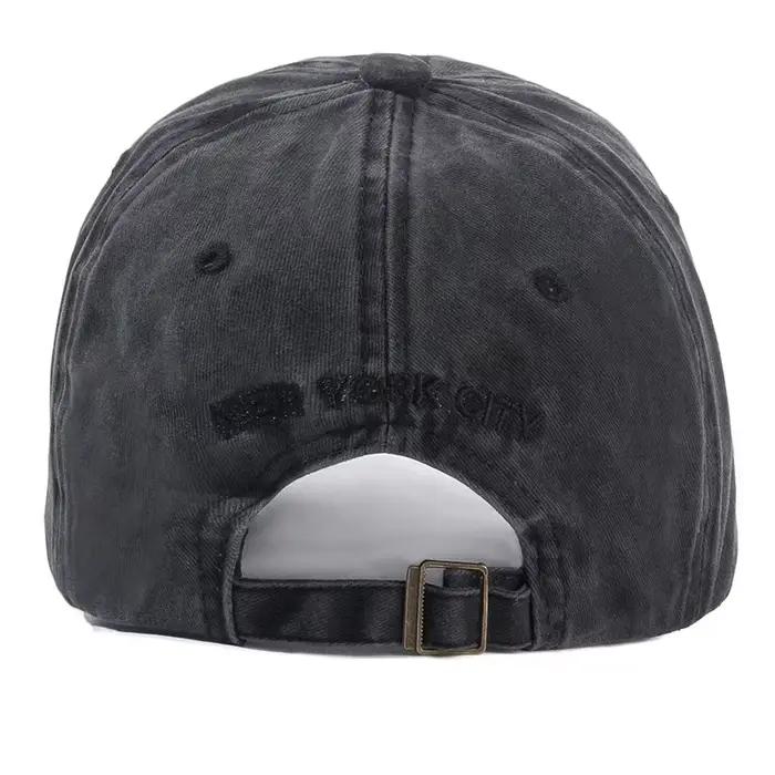 Casquette en coton délavé de New York pour hommes et femmes