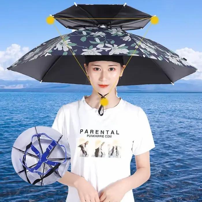 Chapeau parapluie de pluie pliable