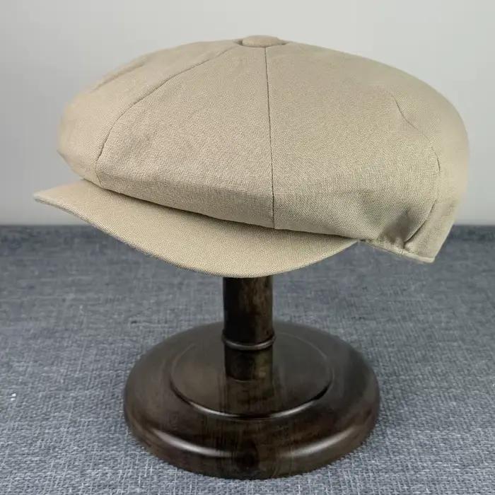 Casquettes de journal rétro en lin