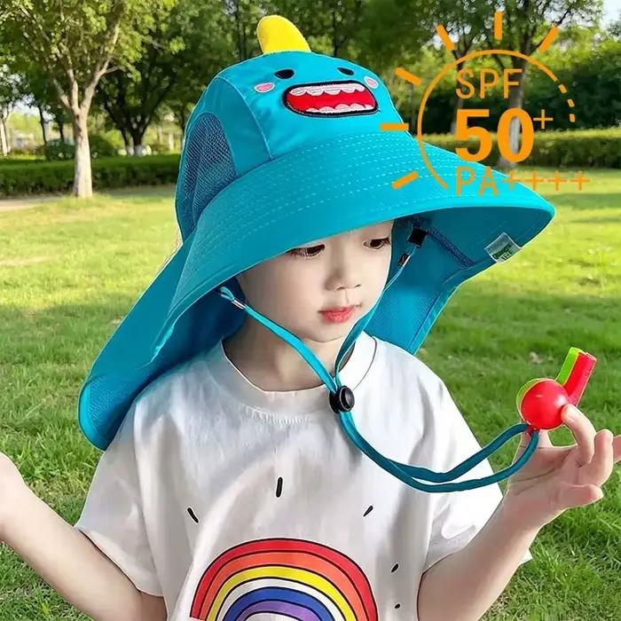 Chapeau de soleil pour enfants avec protection UV et rabat pour le cou