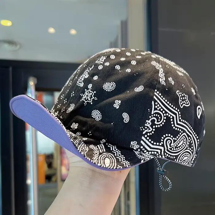 Casquette de baseball réversible à imprimé Paisley