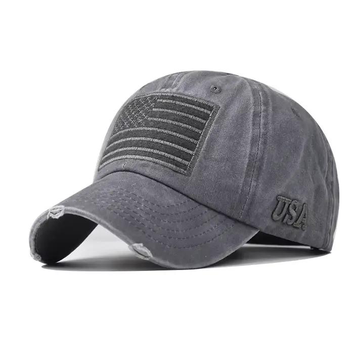 CNTANG 2024 été hommes casquette de Baseball mode coton drapeau américain chapeau de soleil Snapback extérieur