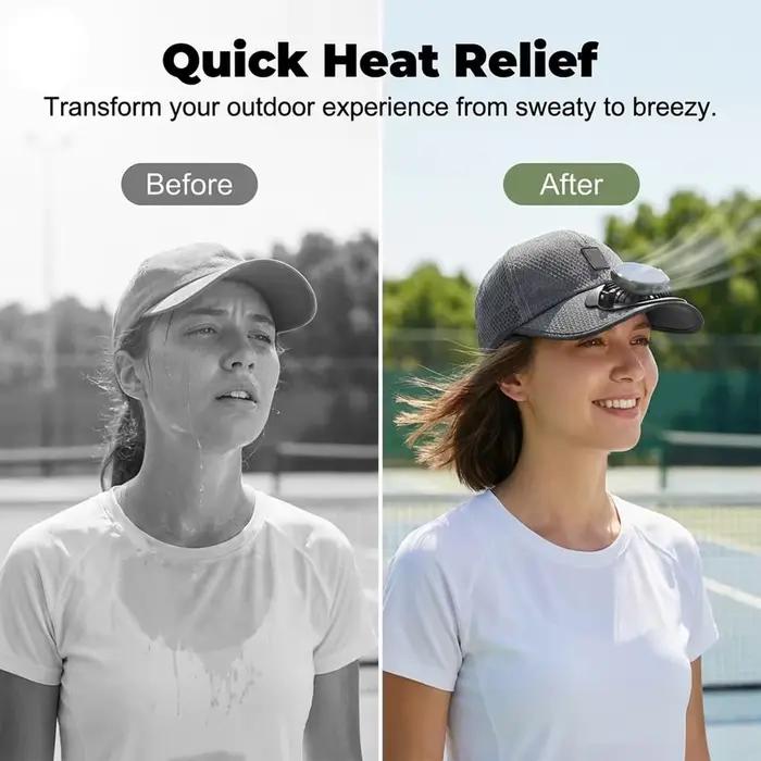 Casquette de baseball solaire avec ventilateur