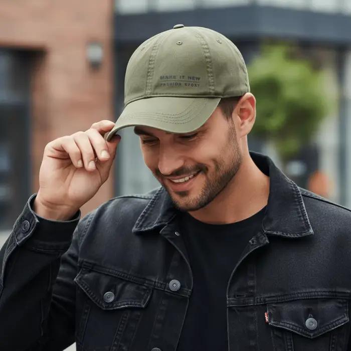 Casquette de baseball à visière brodée