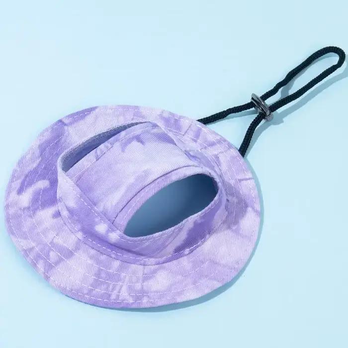 Casquette de baseball réglable pour animaux de compagnie avec trous pour les oreilles