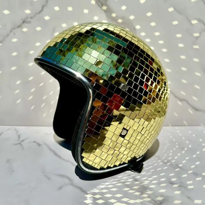 Casque boule disco, miroirs scintillants