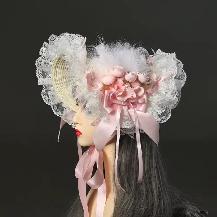 Chapeau de soleil victorien Vintage de Style Lolita français