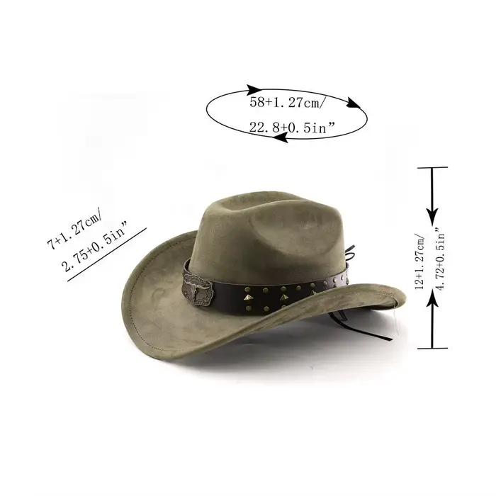 Chapeau de cowboy occidental en daim