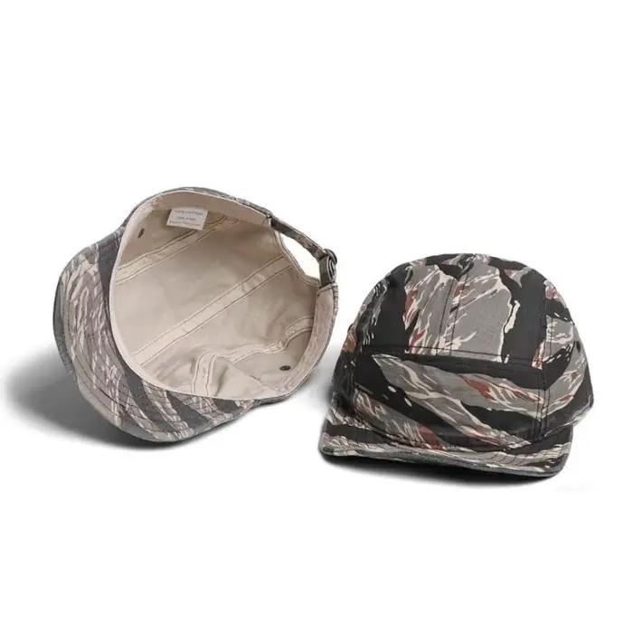 Casquette de baseball vintage 5 panneaux couleur camouflage pour hommes et femmes