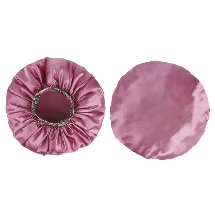InjSatin-Bonnet de Cheveux Extra Large avec Bande Florale Confortable