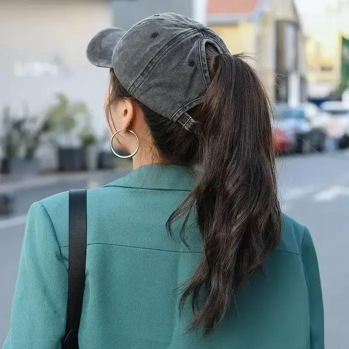 Casquette de Baseball queue de cheval haute pour femmes printemps été chapeau de soleil course Sport