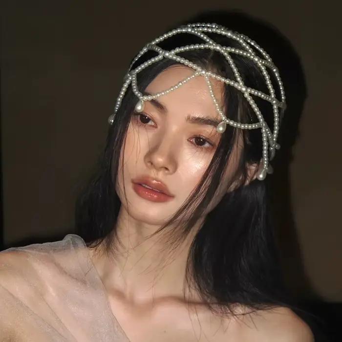 2025 nouvelle mode Chic femmes blanc à la main perle tissage chapeau dames bonnets cadeau