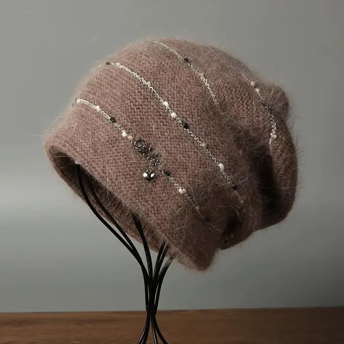 Angora chapeau femmes hiver tricot