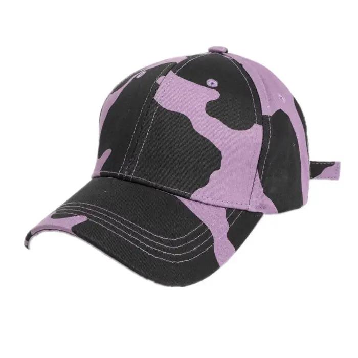 Casquette de baseball à motif vache à carreaux