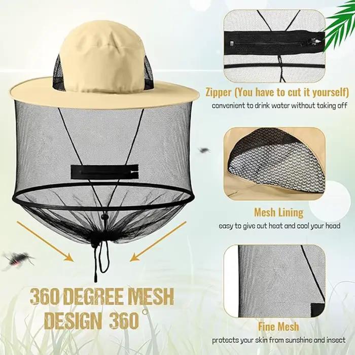 Chapeau moustiquaire léger et pliable