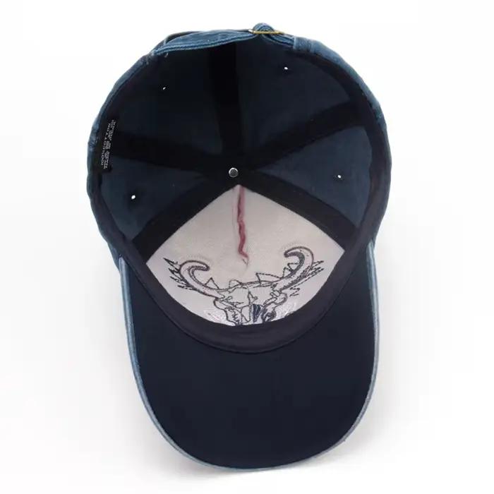 Casquette de baseball en coton CNTANG avec tête de taureau brodée, style vintage hip hop pour hommes et femmes, pour toutes les saisons et occasions décontractées