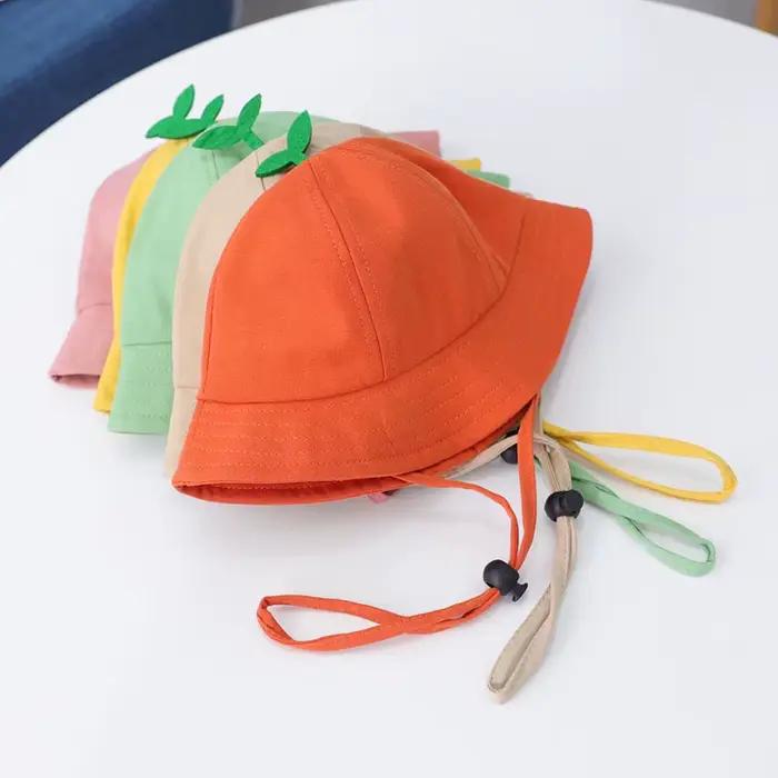 Dessin animé petite herbe seau chapeau Panama pêcheur casquette mignon