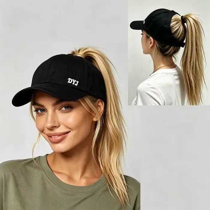 Casquette de baseball pour femme à queue de cheval haute