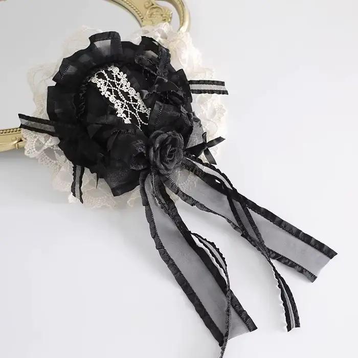 Harajuku Style femme de chambre bandeau noir et blanc élégant