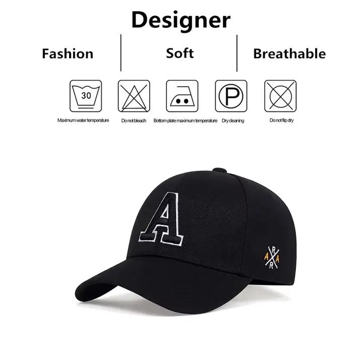 Casquette de cyclisme unisexe avec lettres latérales