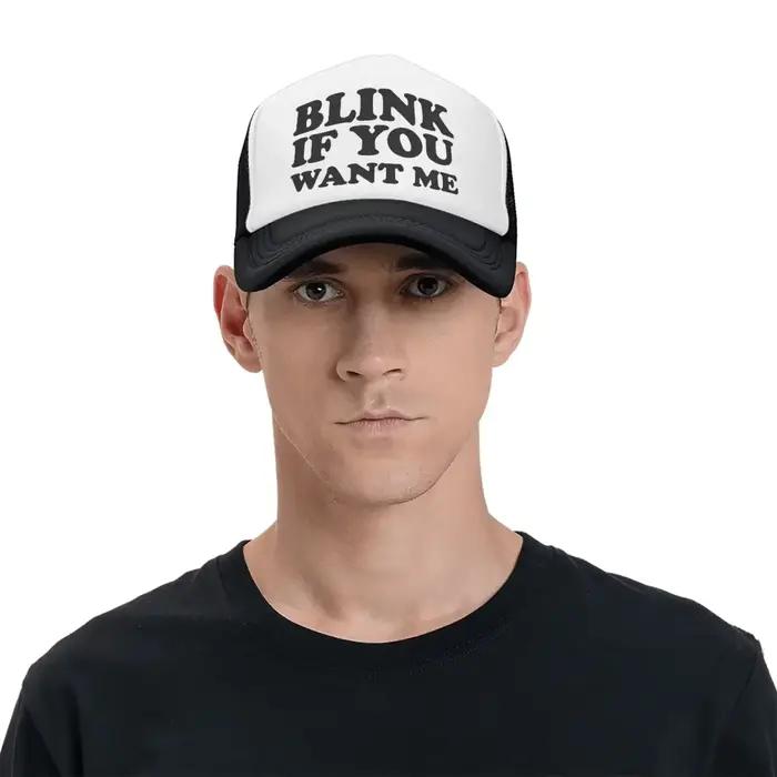 Chapeau de camionneur Blink IF You Want ME style rétro pour homme et femme protection solaire réglable et durable pour toutes les saisons occasions décontractées à offrir