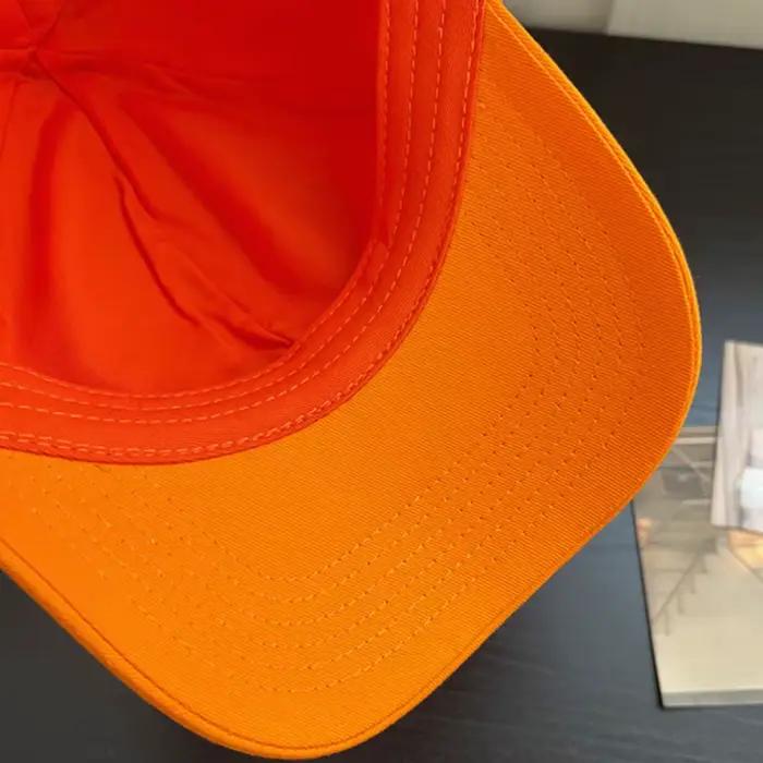 Casquette de baseball polyvalente en coton orange