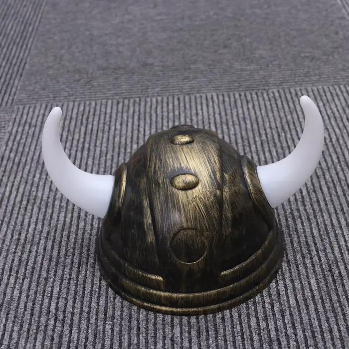 Chapeau de Corne de Bœuf de Buffle Viking Médiéval pour Adulte