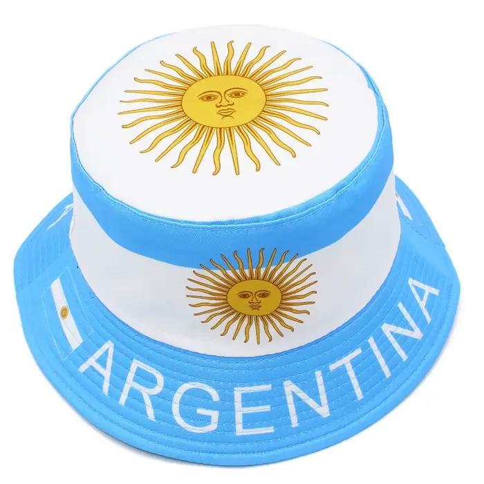 Chapeau Bob Réversible Drapeau Argentine pour Hommes et Femmes