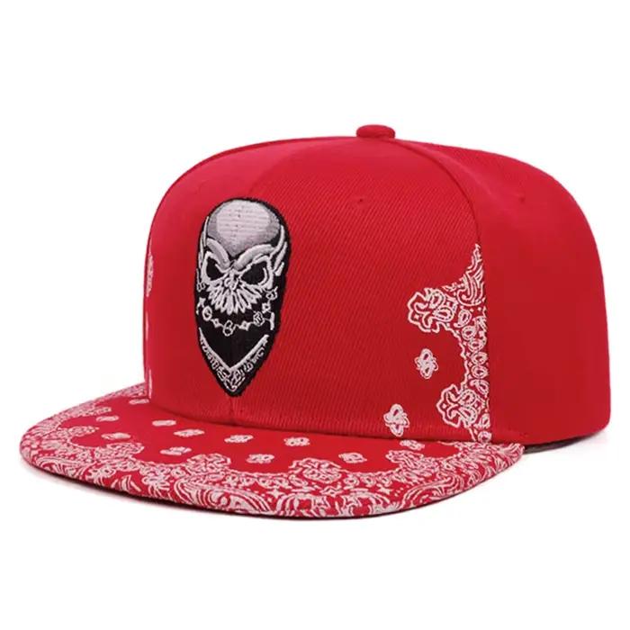 Nouvelle Casquette de Baseball 2026 – Motif Paisley Brodé Squelette – Style Hip-Hop – Chapeau Décontracté Quotidien pour l'Extérieur – Protection Solaire – Unisexe à Bord Plat