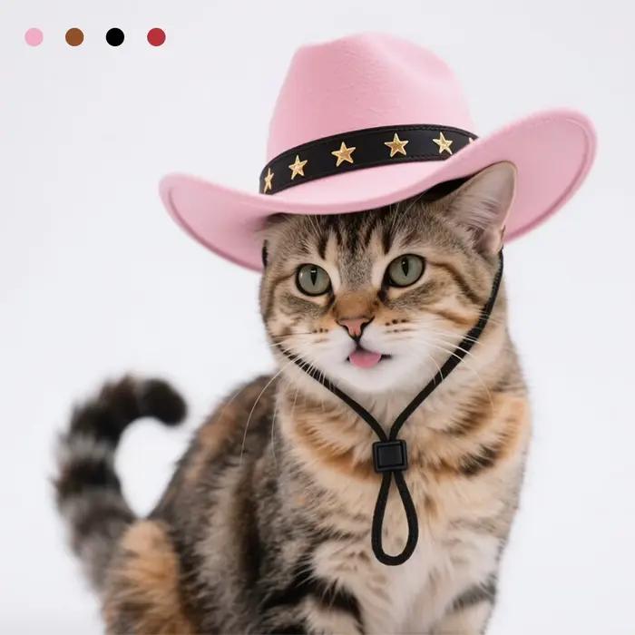 Chapeau de Cowboy pour chien, Costume amusant, chapeau de Cosplay, automne et hiver pour petits chiens et chats, vêtements pour animaux de compagnie, pour fête, Festival