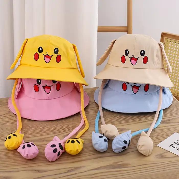 Chapeaux d'été en coton à larges bords pour enfants