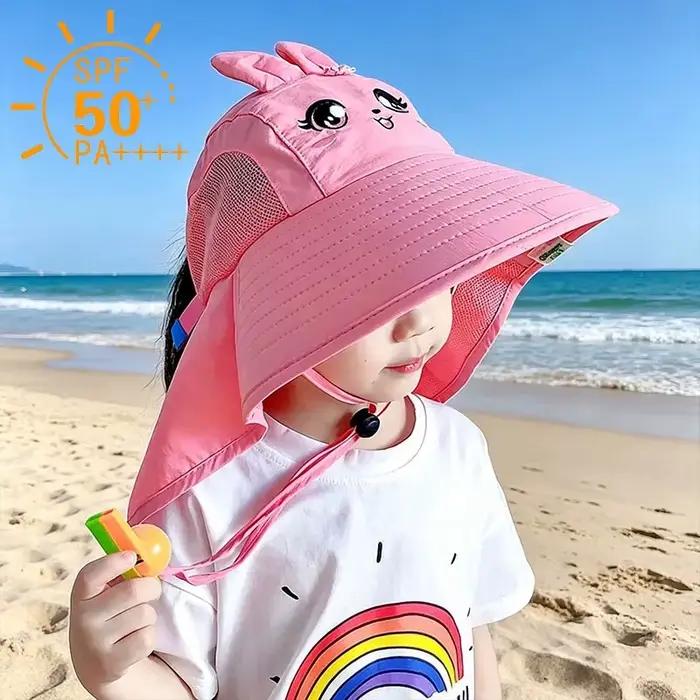 Chapeau de soleil pour enfants avec protection UV et rabat pour le cou