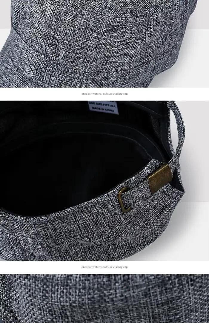 Casquette de cadet d'extérieur en faux lin pour hommes et femmes