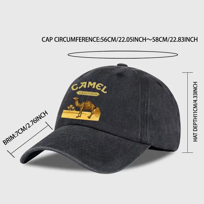 Casquette de baseball vintage imprimé scène désertique Camel pour randonneurs et alpinistes extérieur toute saison
